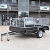 8x5 Single Axle Box 2ft Cage Trailer Heavy Duty