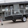 8x5 Single Axle Box 2ft Cage Trailer Heavy Duty