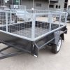 8x5 Single Axle Box 2ft Cage Trailer Heavy Duty