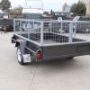8x5 Single Axle Box 2ft Cage Trailer Heavy Duty