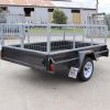 8x5 Single Axle Box 2ft Cage Trailer Heavy Duty