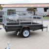 8x5 Single Axle Box 2ft Cage Trailer Heavy Duty