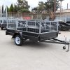 8x5 Single Axle Box 2ft Cage Trailer Heavy Duty