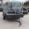 8x5 Single Axle Box 2ft Cage Trailer Heavy Duty