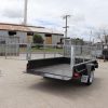 8x5 Single Axle Box 2ft Cage Trailer Heavy Duty