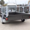 8x5 Single Axle Box 2ft Cage Trailer Heavy Duty